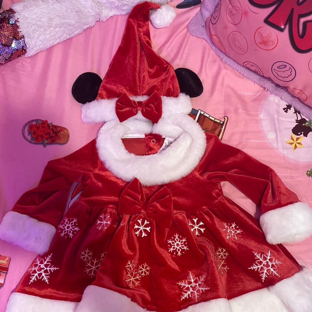 Minnie Mouse Christmas baby dress